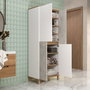 Hanah Home Armario Multiusos Nord - ND15-SW Blanco, Roble y Gris